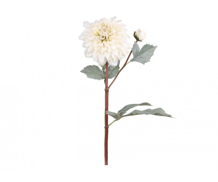 Dekorace umělá krémová květina Jiřina Dahlia cream - 48 cm Chic Antique