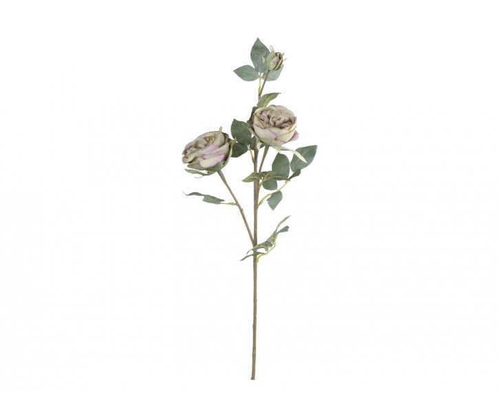 Dekorace umělá zelená květina Růže Rose dusty green - 75 cm Chic Antique