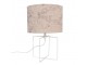 Bílá stolní lampa s béžovým stínidlem - Ø 22*34 cm E27/max 1*60W Clayre & Eef
