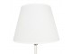 Stříbrná stolní lampa s bílým stínidlem - Ø 18*44 cm E27/max 1*60W Clayre & Eef