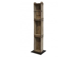 Dřevěný hnědý antik stojan na toaletní papír Brick Moulds - 15*95*10 cm