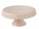 Růžový keramický podnos na noze Hella Pastel Pink M - Ø 25*12cm J-Line by Jolipa