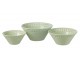 3ks zelená keramická miska Hella Pastel Green - Ø14*6 / Ø17*7 / Ø19*9 cm J-Line by Jolipa