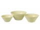 3ks žlutá keramická miska Hella Yellow - Ø14*6 / Ø17*7 / Ø19*9 cm J-Line by Jolipa