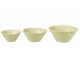 3ks žlutá keramická miska Hella Yellow - Ø14*6 / Ø17*7 / Ø19*9 cm J-Line by Jolipa