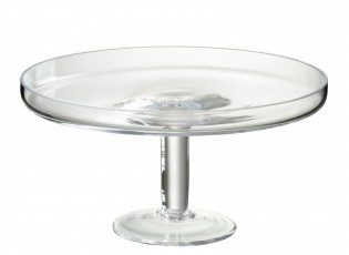 Transparentní skleněný podnos na dort Cake Tray - Ø 27*14cm