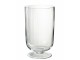 Transparentní skleněná váza na noze Hurricane Lines - Ø 22*39 cm J-Line by Jolipa