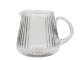 Skleněný transparentní džbánek s vroubky Jug Groove - 14*12cm Chic Antique