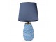 Modrá stolní lampa s keramickou základnou Etnie - Ø 20*35 cm E27/max 1*60W Clayre & Eef
