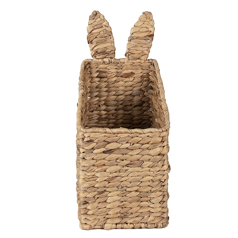 Přírodní úložný koš se zaječíma ušima - 25*18*20/42 cm Clayre & Eef Přírodní úložný koš se zaječíma ušima - 25*18*20/42 cm Clayre & Eef