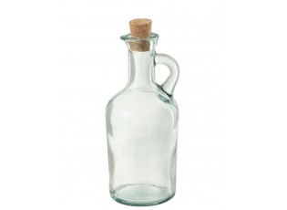 Malá skleněná karafa z recyklovaného skla se špuntem Weny - 7*7*17 cm/ 250ml