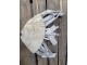 Dřevěná dekorace ryba na provázku s bílou patinou Fish flat - 22*4*28cm J-Line by Jolipa