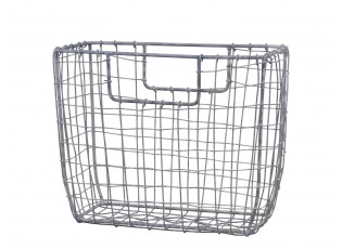 Zinkový antik drátěný košík Fil de fer Basket M - 26*10*20cm