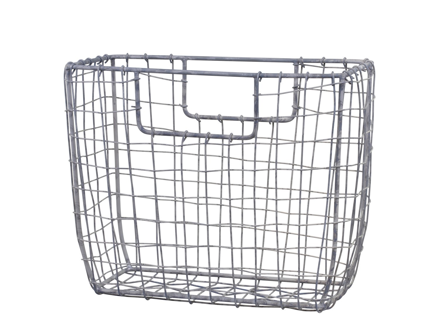 Zinkový antik drátěný košík Fil de fer Basket M - 26*10*20cm