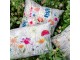 Béžový polštář rozkvetlá louka Flowers Poppy s výšivkou - 40*60*15cm Mars & More 