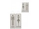 2ks závěsná kovová cedule Men Women, Femmes Hommes - 16*46 cm J-Line by Jolipa