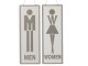 2ks závěsná kovová cedule Men Women, Femmes Hommes - 16*46 cm J-Line by Jolipa