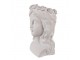 Šedý antik cementový květináč dívka s věněčkem - 20*17*30 cm Clayre & Eef