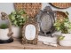 Stříbrný antik fotorámeček se zrcátky - 20*3*29 cm / 13*18 cm Clayre & Eef