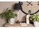 Stolní lampa s bílo-zlatou základnou a černým stínidlem Vileo - Ø 22*53 cm E27/max 1*60W Clayre & Eef