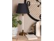 Stolní lampa s bílo-zlatou základnou a černým stínidlem Vileo - Ø 22*53 cm E27/max 1*60W Clayre & Eef