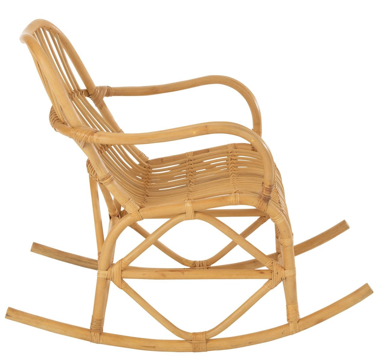 Přírodní ratanové houpací křeslo Ello Rattan - 68*103*87 cm J-Line by Jolipa Přírodní ratanové houpací křeslo Ello Rattan - 68*103*87 cm J-Line by Jolipa