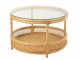 Přírodní ratanový coffee stolek Jovelyne Rattan - Ø 70*47cm J-Line by Jolipa