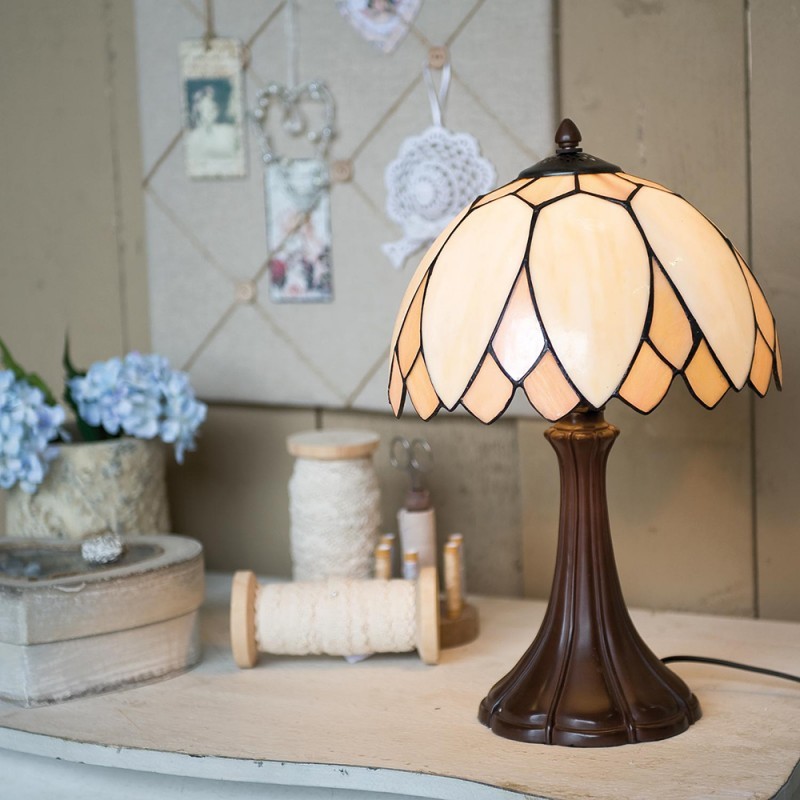 Stolní lampa Tiffany Pivoine - Ø 25*42 cm 1x E14 / max 60w Clayre & Eef Stolní lampa Tiffany Pivoine - Ø 25*42 cm 1x E14 / max 60w Clayre & Eef