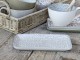 Šedý porcelánový tácek s ornamenty Arés Grey - 20*11*2cm Chic Antique