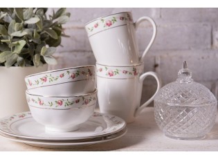 Porcelánový dezertní talíř s růžičkami Cutty Rose - ∅ 21*2 cm