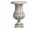 Krémový vintage obal na květináč/ váza ve tvaru číše Frenchie - Ø 42*67cm Chic Antique