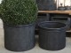 2ks kulatý plechový zinkový antik obal na květináč Planters - Ø 45*35cm Chic Antique