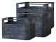 3ks plechový zinkový antik obal na květináč Planters - 40*30*30/ 32*22*21cm Chic Antique
