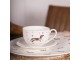 Porcelánový šálek s podšálkem s jezevčíkem Dachshund Love - 12*9*6cm / 200 ml Clayre & Eef