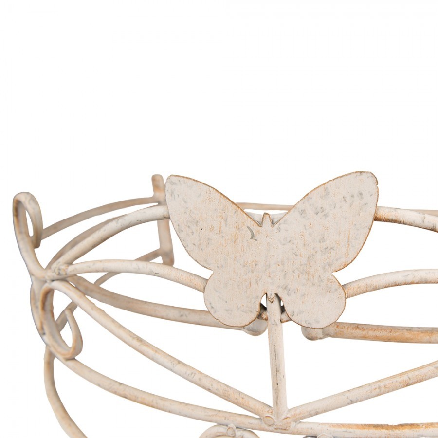 Béžový antik kovový baldachýn s motýlkem Butterfly - 66*46*23 cm Clayre & Eef Béžový antik kovový baldachýn s motýlkem Butterfly - 66*46*23 cm Clayre & Eef