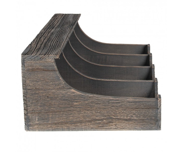 Šedý antik dřevěný příborník Gina - 41*28*17 cm Clayre & Eef