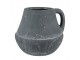 Tmavě šedý dekorativní obal na květináč s uchem Édith M - 19*19*17 cm Clayre & Eef