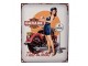 Světle šedá antik nástěnná kovová cedule Motor Garage Cycles - 20*1*25 cm Clayre & Eef