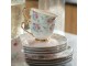 Porcelánový šálek s podšálek Blue Garden - 12*9*7 / Ø 15*2 cm / 160 ml Clayre & Eef