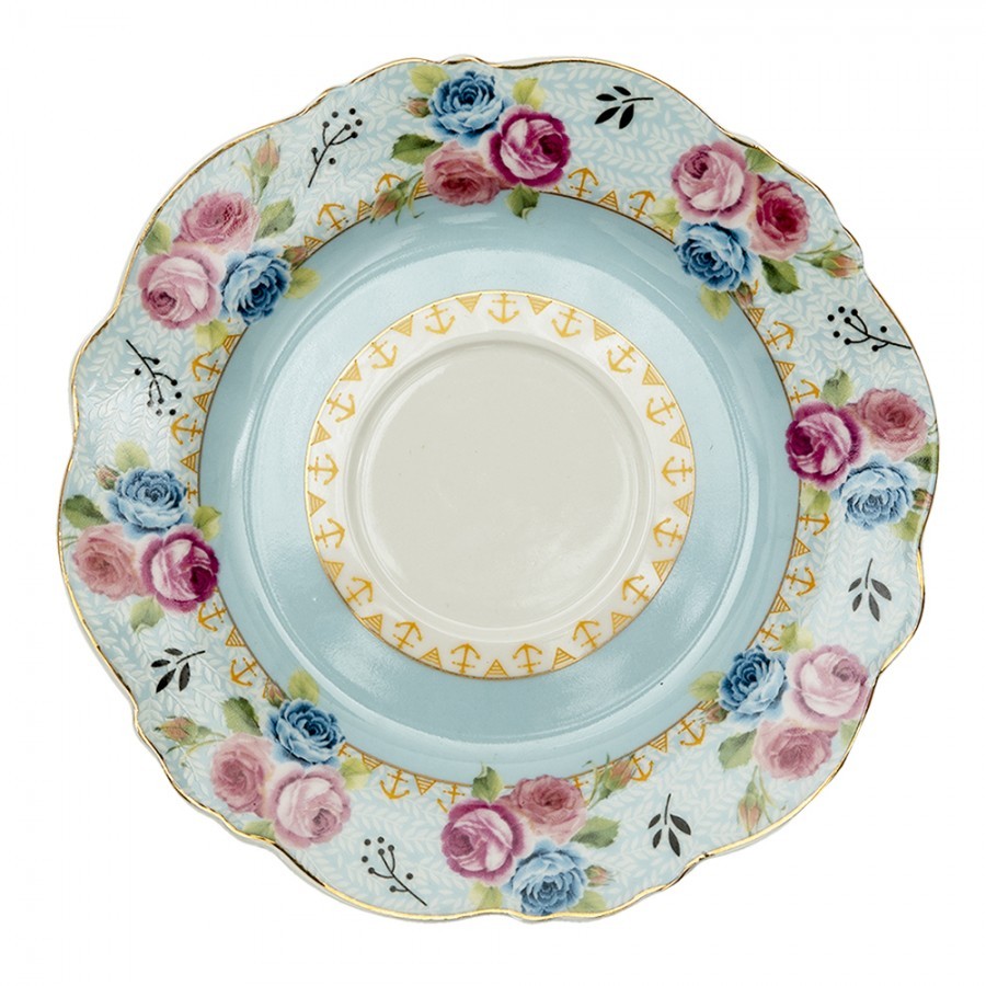 Porcelánový šálek s podšálek Blue Garden - 12*9*7 / Ø 15*2 cm / 160 ml Clayre & Eef Porcelánový šálek s podšálek Blue Garden - 12*9*7 / Ø 15*2 cm / 160 ml Clayre & Eef