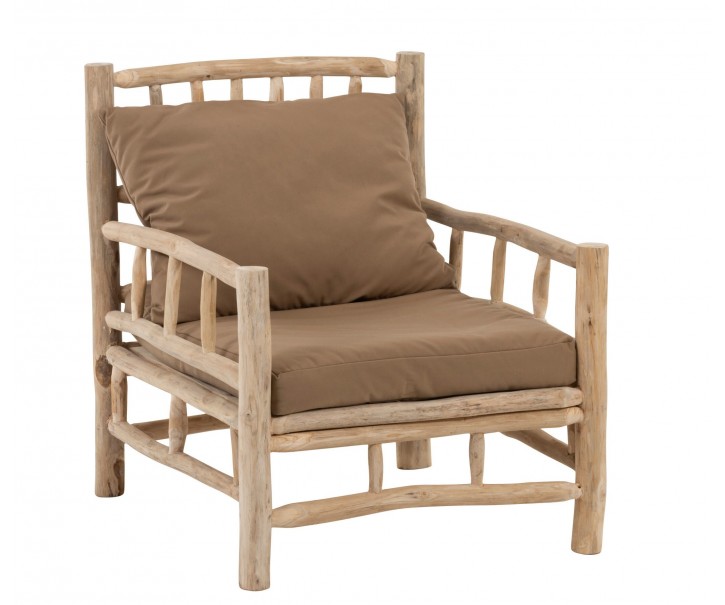 Dřevěné křeslo Teak - 75*90*90 cm J-Line by Jolipa
