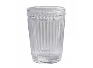 Sklenička ze silnějšího skla s dekorem Grooves - Ø7*10 cm 