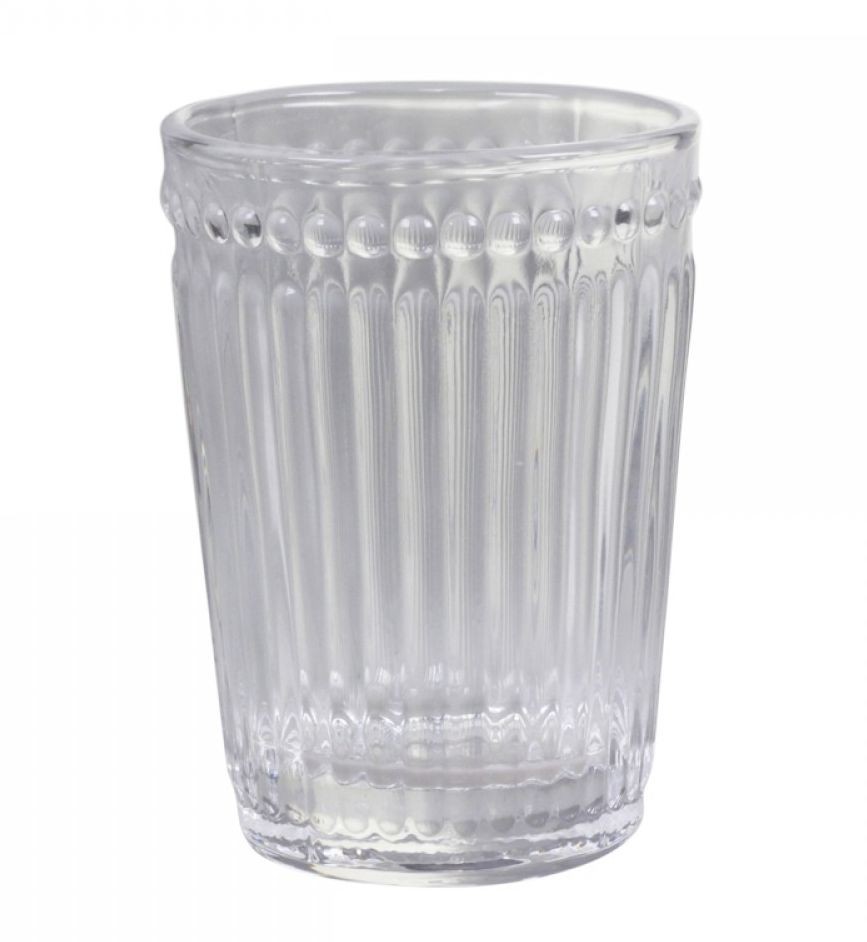 Sklenička ze silnějšího skla s dekorem Grooves - Ø7*10 cm 