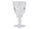 Sklenička na noze ze silnějšího skla s dekorem Diamond cut - Ø9,5*17cm Chic Antique