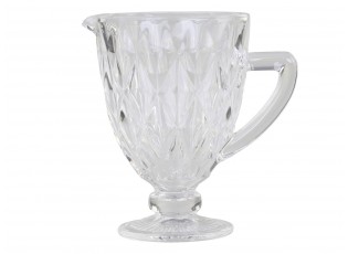 Džbán ze silnějšího skla s dekorem Diamond cut - 15*19,5cm 