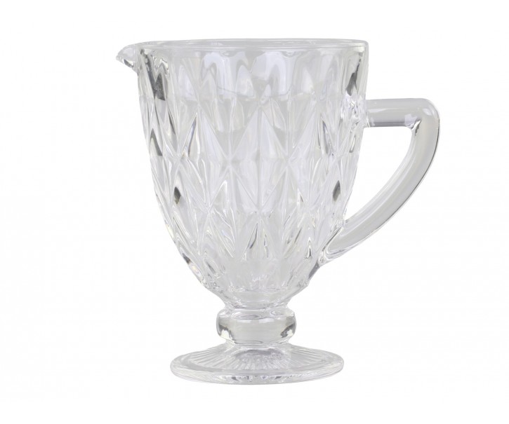 Džbán ze silnějšího skla s dekorem Diamond cut - 15*19,5cm Chic Antique
