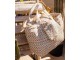 XL Beach bag shopper Jacquard - 66*22*36cm Mycha Ibiza new