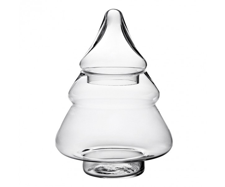 Transparentní skleněná dóza ve tvaru stromku - Ø 19*29 cm Clayre & Eef
