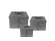 Zinkové antik úložné boxy s víky a mašlemi - 24*24*18 / 20*20*15 / 16*16*12 cm Clayre & Eef