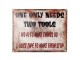Antik nástěnná kovová cedule One Only Needs Two Tools - 25*1*20 cm Clayre & Eef
